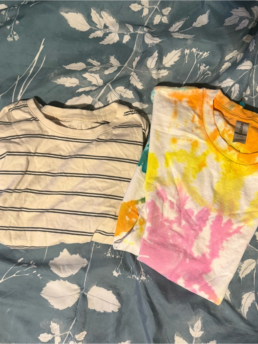 Thread & Supply Kids Tie-Dye T-Shirt in White, Pink, Yellow, Orange